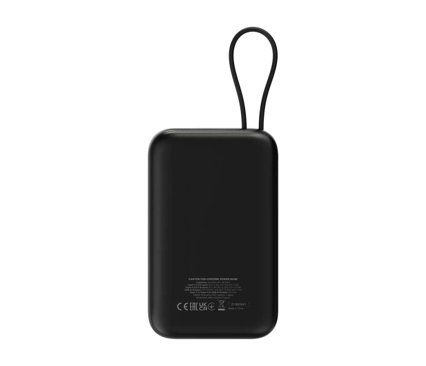CANYON Powerbank OnPower 101 z kablem 10000 mAh PD22.5W Czarny - 1320624 - zdjęcie 4